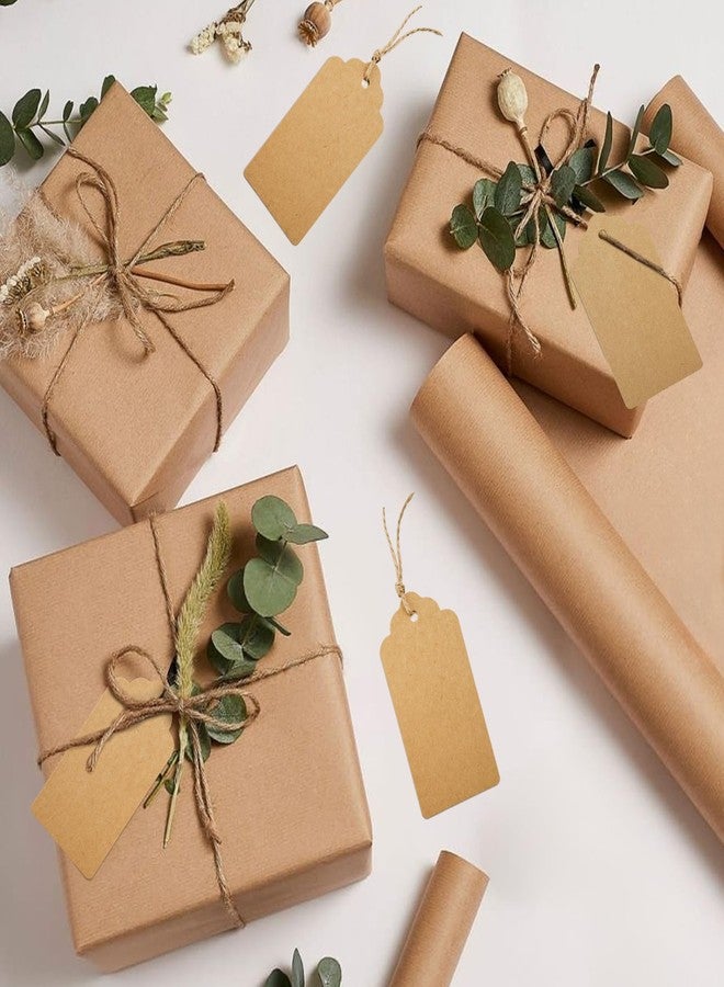 KINGLAKE Kraft Paper Gift Tags 2X4 Inch With String - 50 Pcs Brown Price Tags for Christmas Presents, Holiday Bags, Wrapping Crafts - Image 5